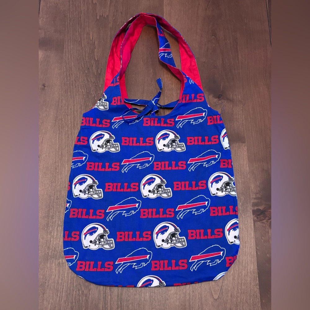 Buffalo Bills Handmade Reversible Blue and Red Bills Tote Bag